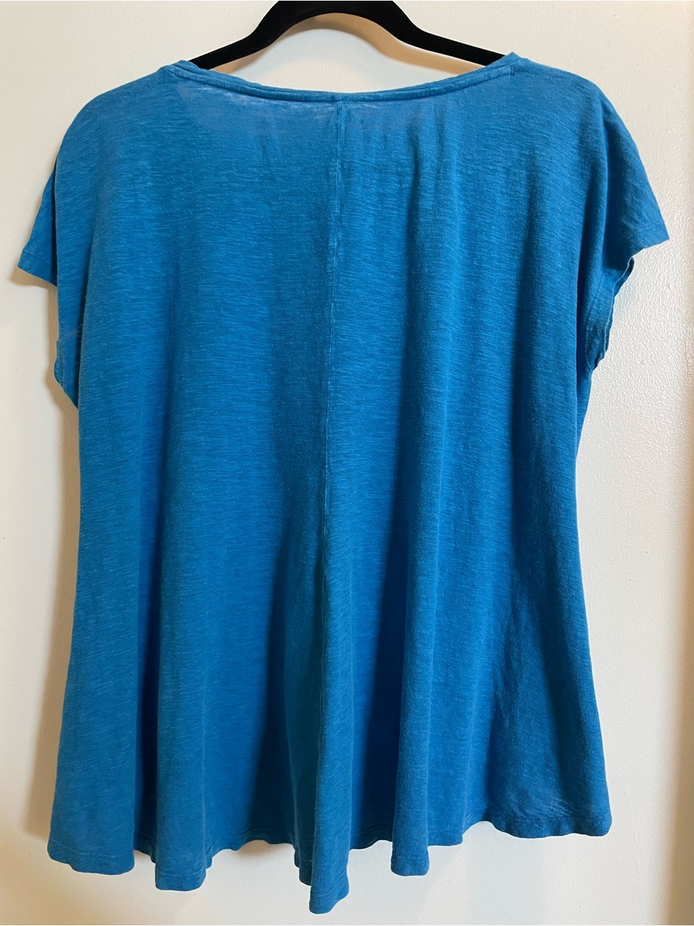 Eileen Fisher blue cotton/hemp blend top XS - Picture 2 of 6